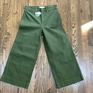 Madewell Army Green Wide Leg Pant